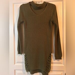 Say What? Olive Knit Pullover